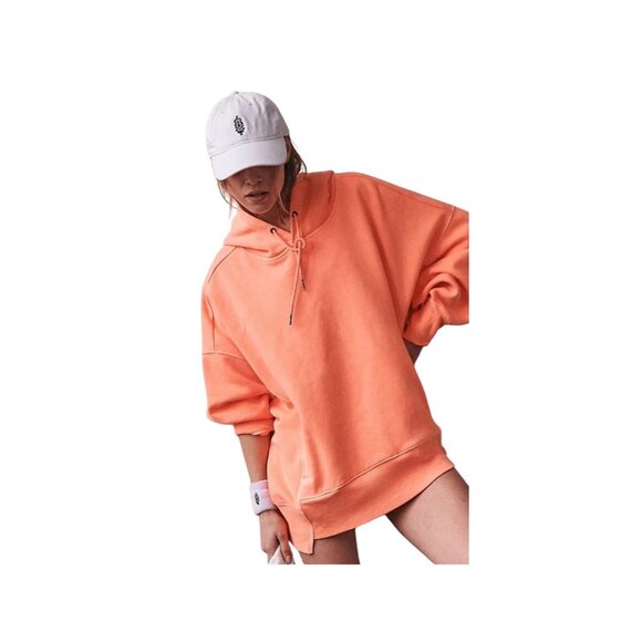 Free People Tops - Free People Movement Sprint To The Finish Hoodie Pockets Band Hem Size L NWT